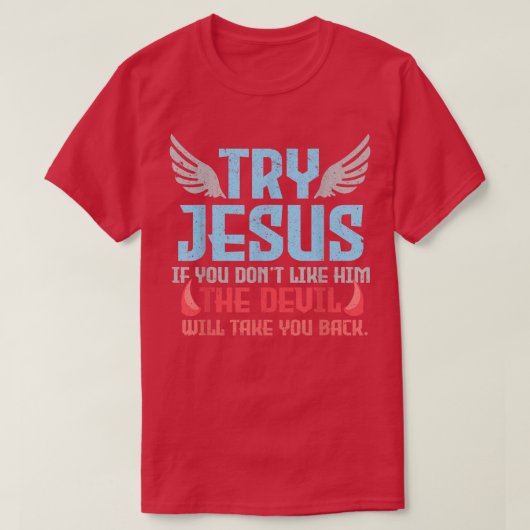 聖書の聖句イエス様を試す Tシャツ (デザイン正面)