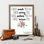 聖書の聖句ウォールアートイザヤ書46:4、わたしはあなたを作った ポスター<br><div class="desc">Bible Verse Wall Art,  Isaiah 46:4,  I have make you, 聖なる書物、 経典のポスター，聖なる書物、 経典のプリント, タイポグラフィのウォールアート，バイブルのプリント</div>