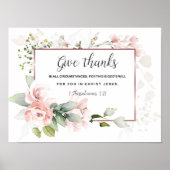 聖書の聖句ウォールアート、1テサロニケ5:18 ポスター (正面)