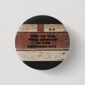 聖書の聖句エペソ人の完全な鎧 缶バッジ (正面)