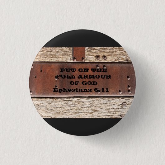 聖書の聖句エペソ人の完全な鎧 缶バッジ (正面)