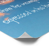 聖書の聖句エペソ2:6-7美しい空の上 ポスター (角)