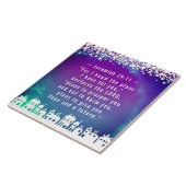 聖書の聖句エレミヤ29:11クリスマスビレッジ タイル (側面)