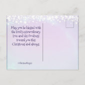 聖書の聖句エレミヤ29:11クリスマスビレッジ ポストカード (裏面)