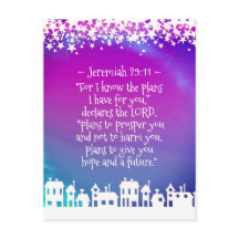 聖書の聖句エレミヤ29:11クリスマスビレッジ