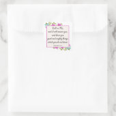 聖書の聖句エレミヤ・クリスチャンを呼ぶ スクエアシール (バッグ)