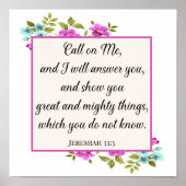 聖書の聖句エレミヤ・クリスチャン・ギクレレを呼ぶ ポスター (正面)