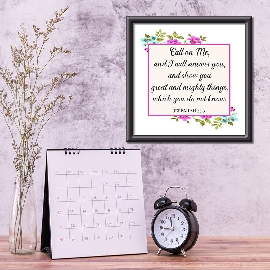 聖書の聖句エレミヤ・クリスチャン・ギクレレを呼ぶ ポスター