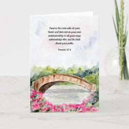 聖書の聖句カードの主への信頼 サンキューカード
