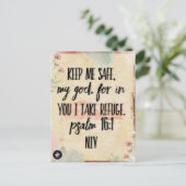 聖書の聖句カード – 詩篇16:1からのインスピレーション ポストカード (スタンド正面)