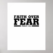 聖書の聖句キリスト教イエスへの恐怖の信仰 ポスター (正面)