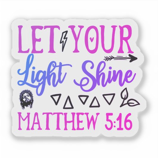 聖書の聖句クリエイティビティへのスティッカー シール (正面)