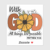 聖書の聖句クリスチャンの可能性のあるすべてのものの神と シール (シート)