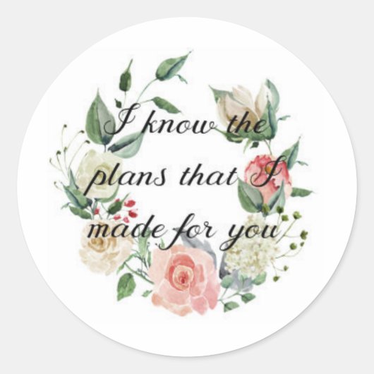 聖書の聖句クリスチャン女性用ステッカーシート ラウンドシール (正面)