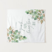 聖書の聖句グリーンリー彼は私の魂のタペストリーを復元する タペストリー (正面(横))