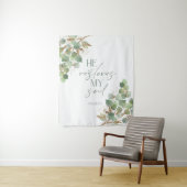 聖書の聖句グリーンリー彼は私の魂のタペストリーを復元する タペストリー (インサイチュ)