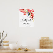 聖書の聖句コリント人フローラ聖なる書物、 経典ポスター ポスター (キッチン)