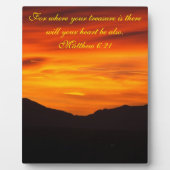 聖書の聖句サンセットプラーク フォトプラーク (正面)