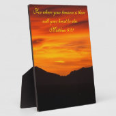 聖書の聖句サンセットプラーク フォトプラーク (側面)