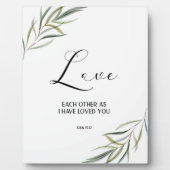 聖書の聖句ジョン葉聖なる書物、 経典プラーク フォトプラーク (正面)