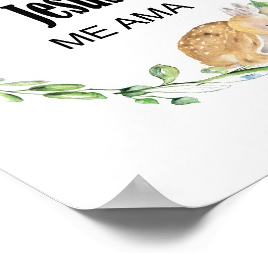 聖書の聖句スペインの、イエス・ミー・アマ ポスター (角)