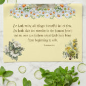 聖書の聖句タオル彼は全てのものを美しくした キッチンタオル (折り畳み)