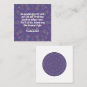 聖書の聖句ヒーリング聖なる書物、 経典引用文出エジプト23:25 エンクロージャーカード (正面/裏面)