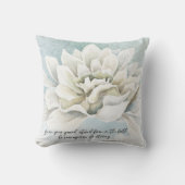 聖書の聖句ホワイトフローラ装飾用クッション クッション (正面)