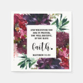 聖書の聖句マタイフローラ広場 スタンダードカクテルナプキン (正面)