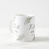 聖書の聖句マタイ離れ聖なる書物、 経典コーヒーマグ コーヒーマグカップ (正面左)