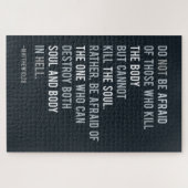 聖書の聖句マタイ10:28恐れてはいけない引用文 ジグソーパズル (横)