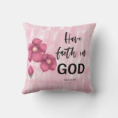 聖書の聖句マーク11フローラ装飾用クッション クッション (裏面)