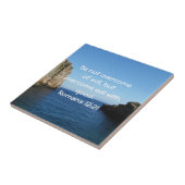 聖書の聖句ラブ引用文ことわざローマ人12:21 タイル (側面)