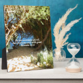 聖書の聖句ラブ引用文ことわざローマ人12:21 フォトプラーク (側面)