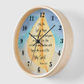 聖書の聖句ローマの壁 壁時計 (傾斜)
