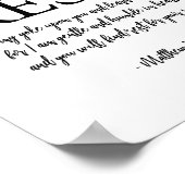 聖書の聖句与えのキリスト教のプリントを休め ポスター (角)