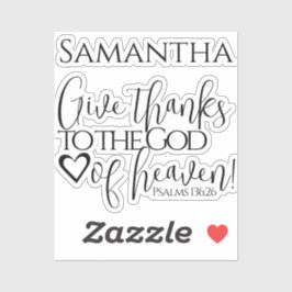 聖書の聖句与え感謝していのクリスチャンモダンスクリプト シール