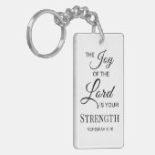 聖書の聖句主の喜びはあなたの力である キーホルダー (正面左)