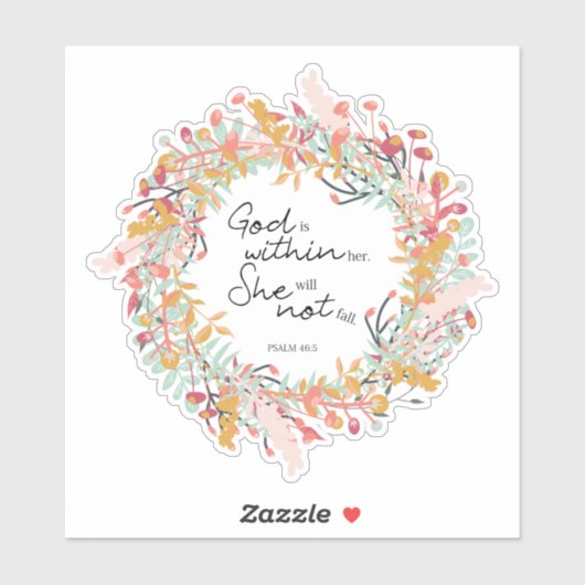 聖書の聖句引用文神は彼女の詩篇の中にある シール (シート)