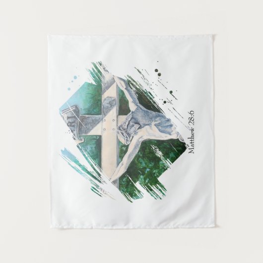 聖書の聖句彼は信仰を復活させた タペストリー (正面)