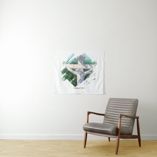 聖書の聖句彼は信仰を復活させた タペストリー (インサイチュ(横))