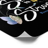 聖書の聖句彼女は強い諺である31:25蝶 ポスター (角)