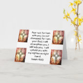 聖書の聖句感動的引用文イザヤ41:10 カード (黄色い花)