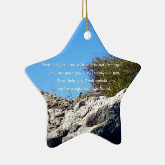 聖書の聖句感動的引用文イザヤ41:10 セラミックオーナメント (右)