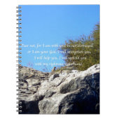 聖書の聖句感動的引用文イザヤ41:10 ノートブック (正面)