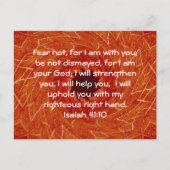 聖書の聖句感動的引用文イザヤ41:10 ポストカード (正面)