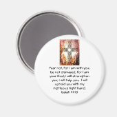 聖書の聖句感動的引用文イザヤ41:10 マグネット (正面/裏面)