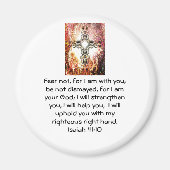 聖書の聖句感動的引用文イザヤ41:10 マグネット (正面)