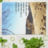 聖書の聖句感動的引用文詩篇32:8 キッチンタオル (折り畳み)