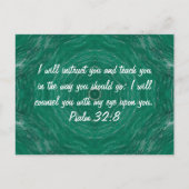 聖書の聖句感動的引用文詩篇32:8 ポストカード (正面)